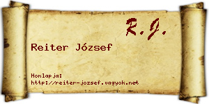 Reiter József névjegykártya